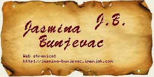 Jasmina Bunjevac vizit kartica